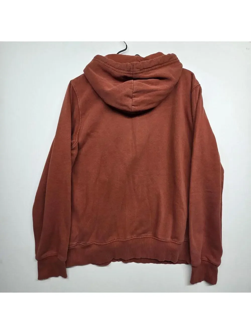 The North Face Hoodie Mens Medium Orange Pullover Logo Graphic Outdoor